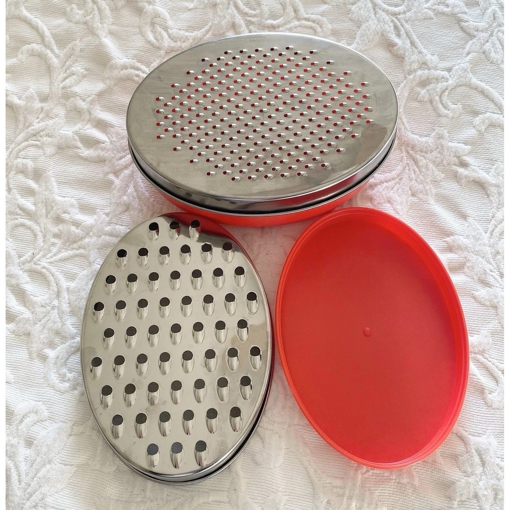 IKEA Chosigt 2 Size Grater Metal 1 Storage W Lid Kitchen Set Red New Open Box